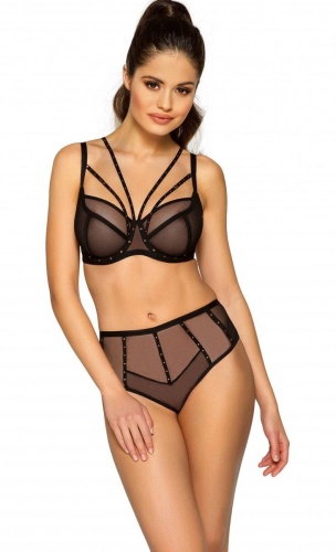 Трусики-бразилиана Pois Pois с клепками и стрепами