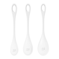 Набор из 3 белых вагинальных шариков Yoni Power 1