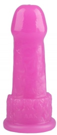 Розовая фантазийная анальная втулка - 15 см.