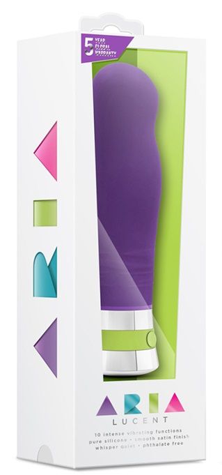 Фиолетовый вибромассажер LUCENT - 17,2 см.
