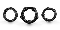 Набор из 3 эрекционных колец с бусинами