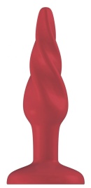 Красная витая анальная пробка Rounded 5 Inch - 12,7 см.