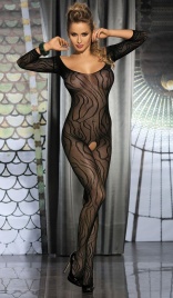 Эффектный комбинезон с волнообразным узором