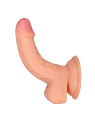 Чуть изогнутый фаллоимитатор с присоской - 13 см.