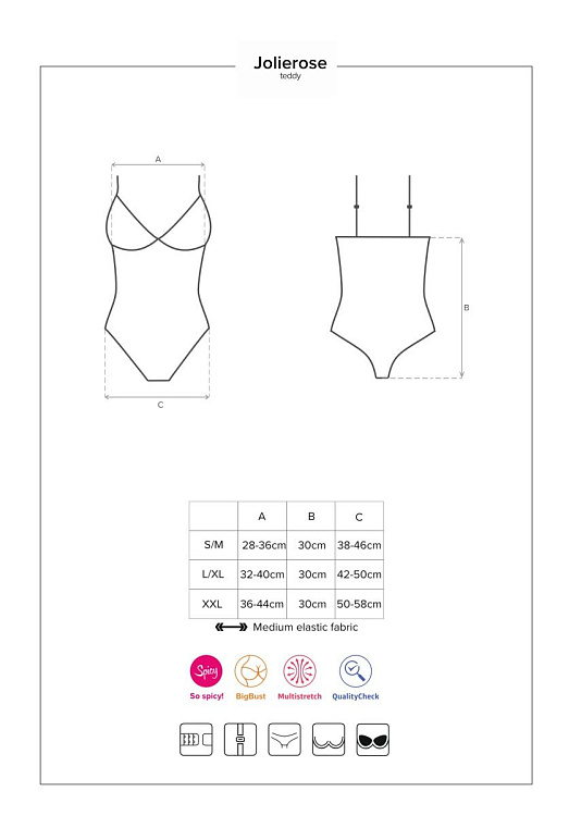 Пикантное кружевное боди Jolierose