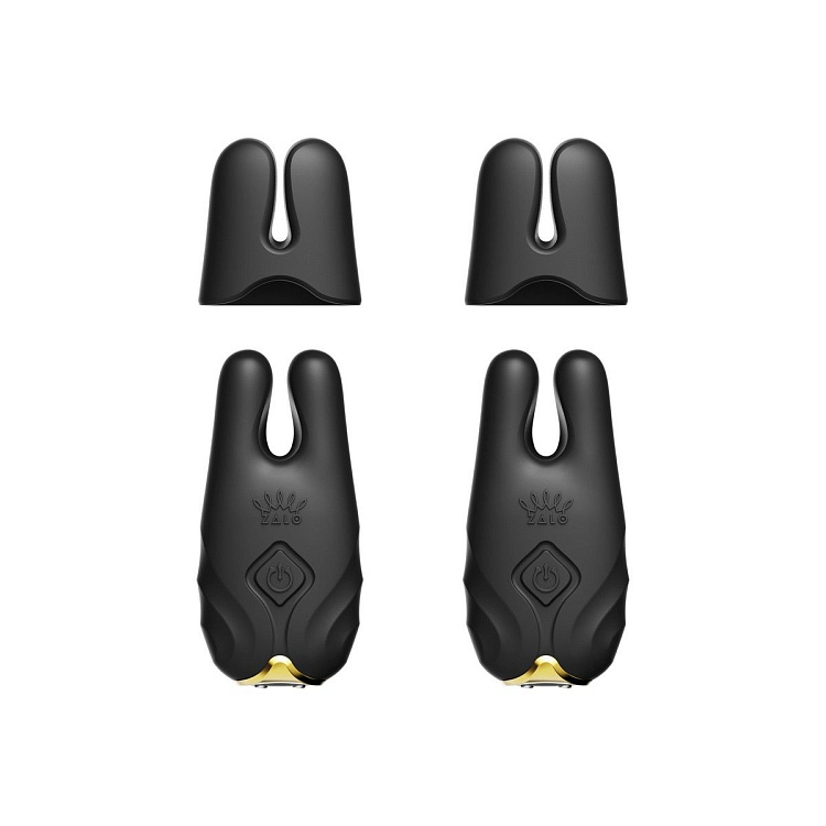 Черные виброзажимы на соски Nave