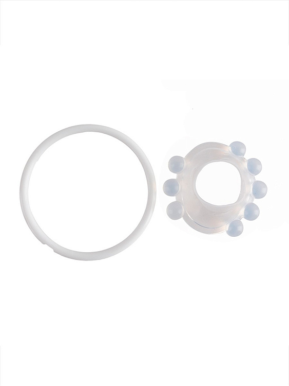 Эрекционное кольцо со стимулирующими шариками сверху и снизу