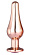 Золотистая анальная пробка с кристаллом Rose Gold Pleasure Plug S - 9 см.