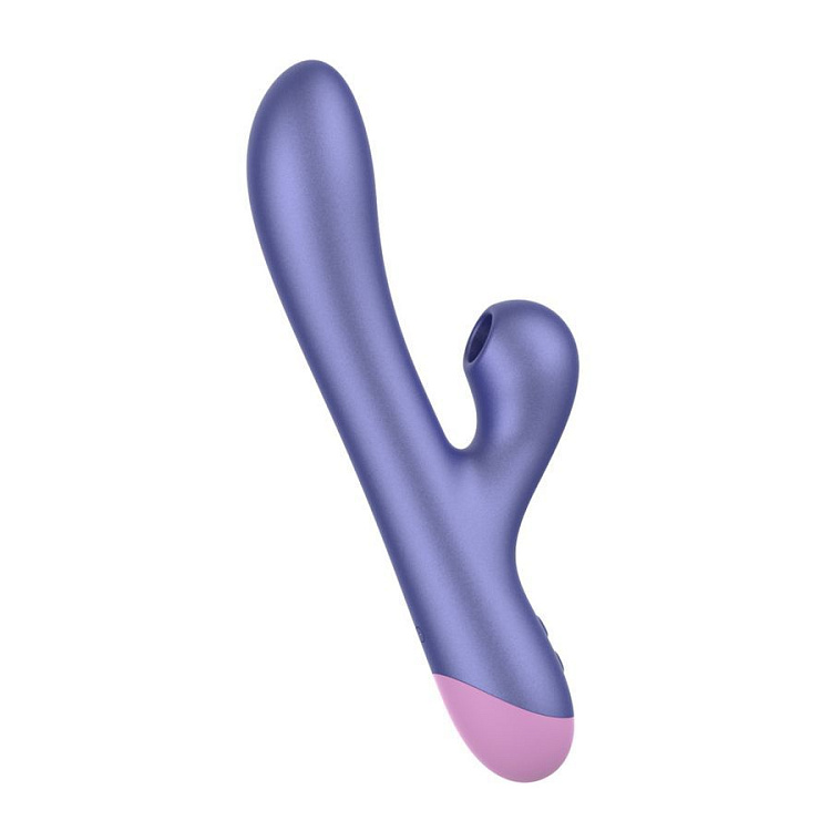 Сиреневый вибратор Romp Pulse с бесконтактной клиторальной стимуляцией - 22 см.
