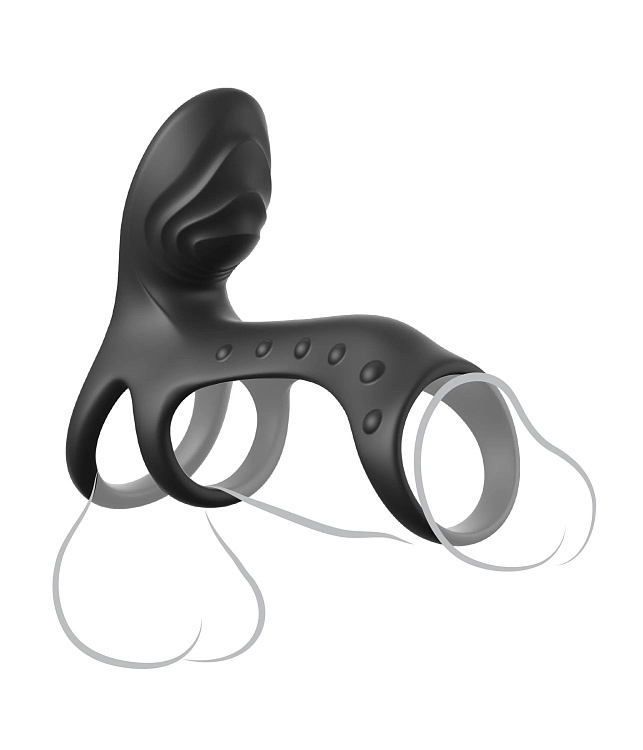 Черная насадка на пенис Ultimate Couples Cage Pro