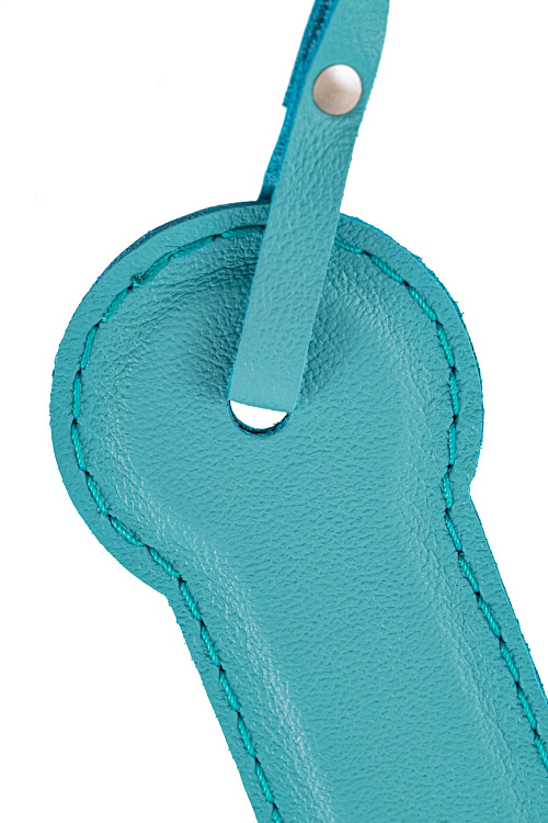 Голубой кожаный пэддл - 37 см.