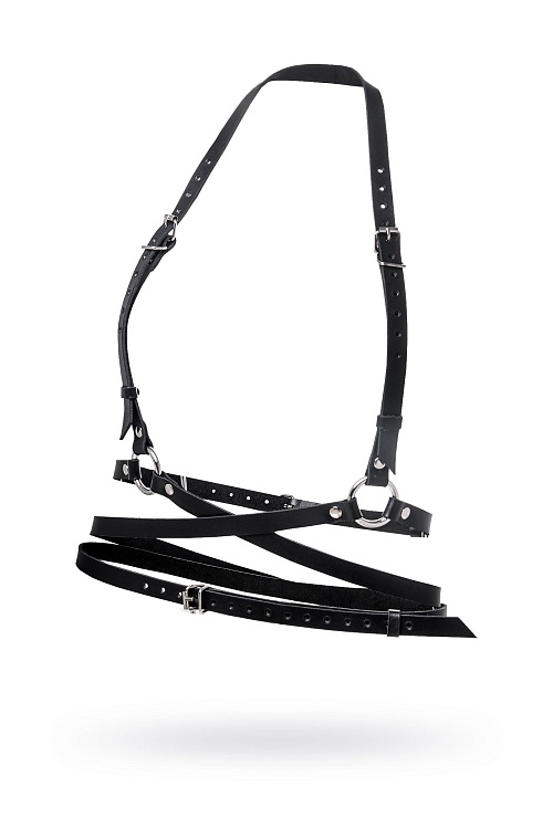 Черная кожаная портупея «Осанка»