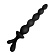 Черная анальная цепочка в форме ёлочки