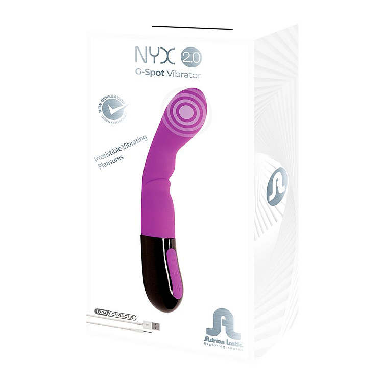 Фиолетовый вибратор Adrien Lastic Nyx 2.0 - 20,7 см.