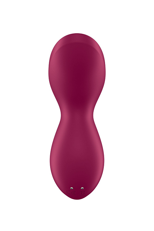 Бордовый вибратор с движущимся шариком Exciterrr