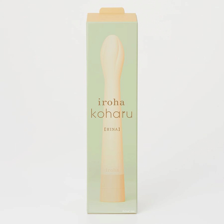 Желтый вибратор Iroha Koharu Hinatsubomi - 16 см.