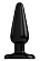 Черная коническая анальная пробка Basic 3 Inch - 7,6 см.