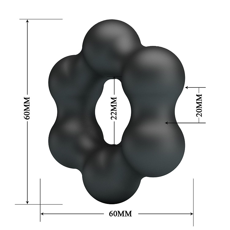 Черное эрекционное кольцо Clauzell