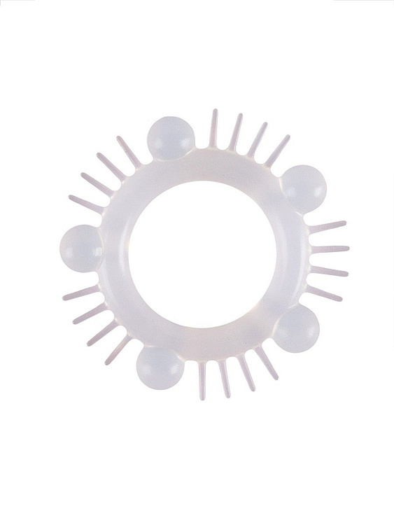 Эластичное эрекционное кольцо с шишечками и шипами