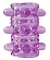 Открытая фиолетовая насадка на пенис Crystal Sleeve - 5,5 см.