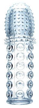 Прозрачная закрытая насадка на пенис - 13,5 см.