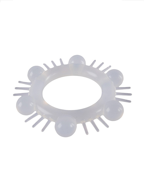 Эластичное эрекционное кольцо с шипиками и шариками