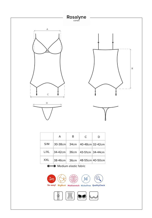 Оригинальный кружевной корсаж Rosalyne