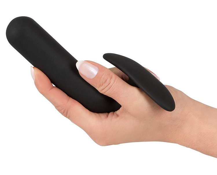 Черная утяжеленная анальная пробка Anal Trainer Small - 16 см.