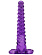 Фиолетовый анальный конус со спиралевидным рельефом - 16 см.