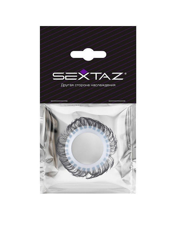 Эластичное эрекционное колечко с черными «ресничками»