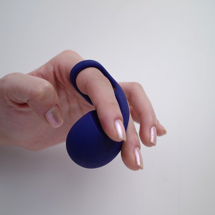 Синий вибростимулятор на пальцы Lunar