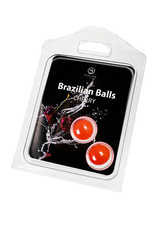 Набор из 2 шариков с массажным маслом Brazilian Balls с ароматом вишни