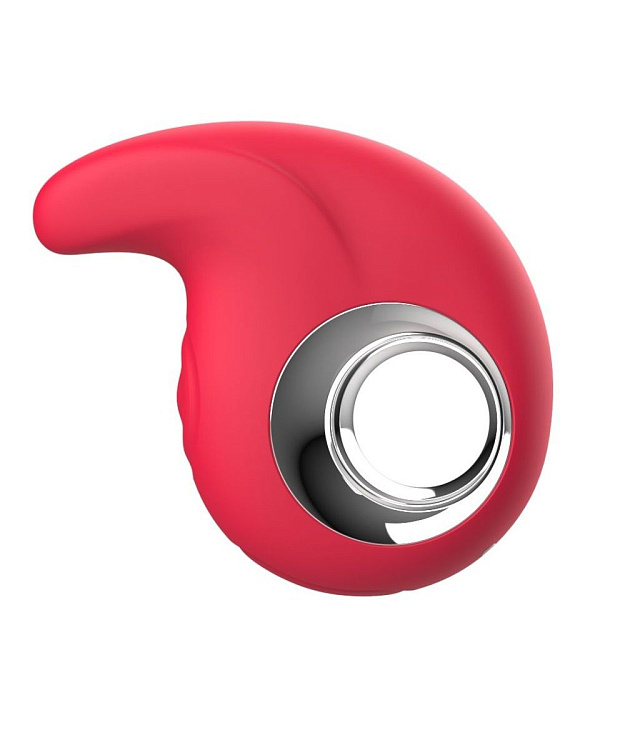 Красный клиторальный массажер с функцией постукивания