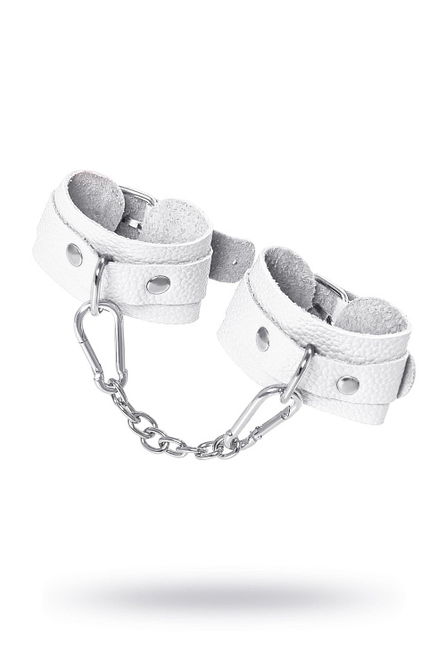 Белые узкие наручники-браслеты со скруглёнными углами