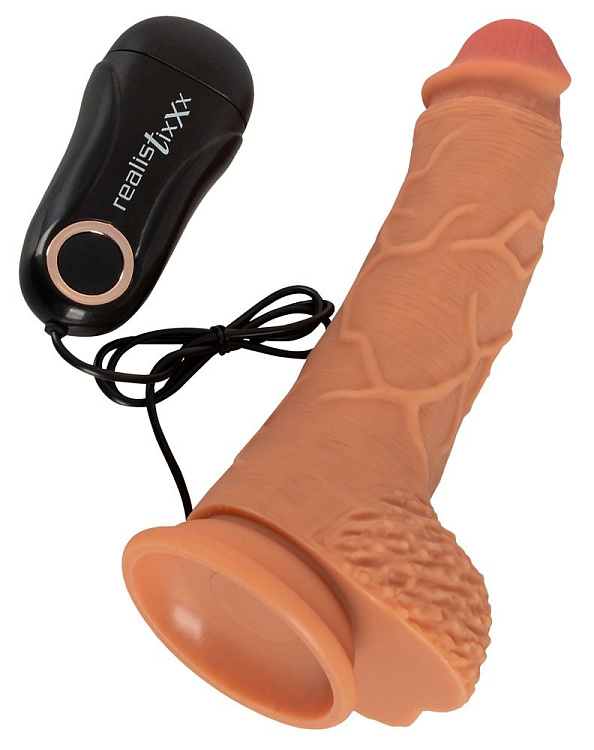 Телесный вибратор-реалистик Real Thing Large - 22,5 см.