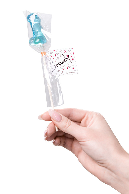 Набор из 2 мини-леденцов в форме члена со вкусом блю кюрасао