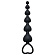 Чёрная анальная цепочка Heart s Beads Black - 18 см.