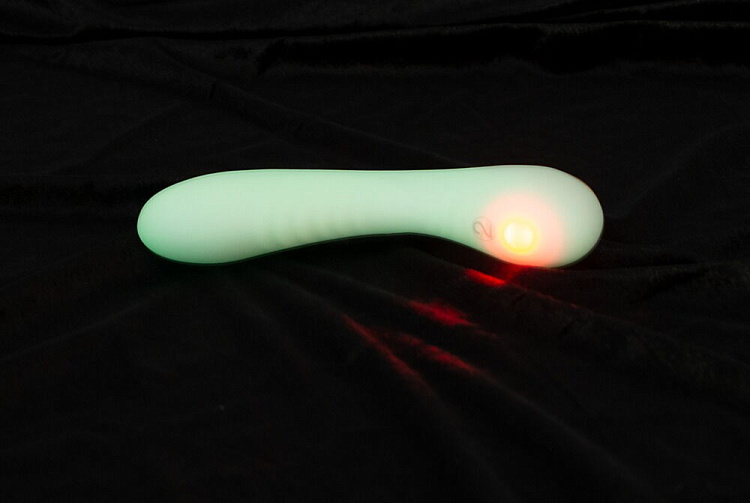 Люминесцентный вибратор для точки G Glow in the dark G-Spot - 17,9 см.
