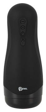 Черный вибромастурбатор с подогревом Masturbator with 3 Functions
