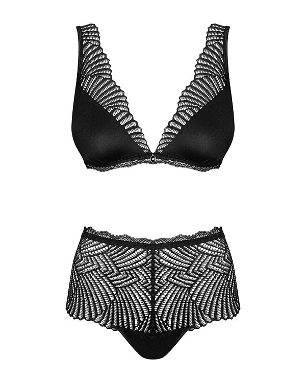 Стильный комплект белья Klarita с высокими трусиками