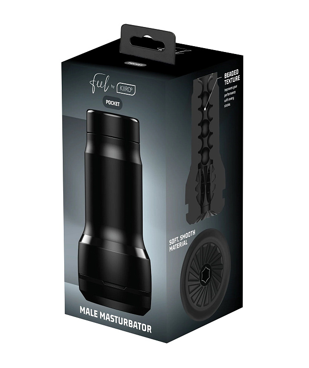 Черный мастурбатор Feel Pocket Stroker