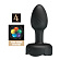 Черная анальная вибропробка с подсветкой Olman - 8,8 см.