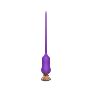 Фиолетовый тонкий стимулятор Nipple Vibrator - 23 см.
