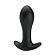 Черная анальная втулка с вибрацией - 10,5 см.