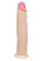Телесный фаллоимитатор на присоске с большой головкой - 24,5 см.