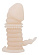 Телесная насадка на пенис со стимулятором клитора - 13 см.