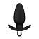 Чёрная вибропробка Luxe Little Thumper - 12 см.