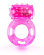 Розовое гелевое эрекционное кольцо с вибропулей
