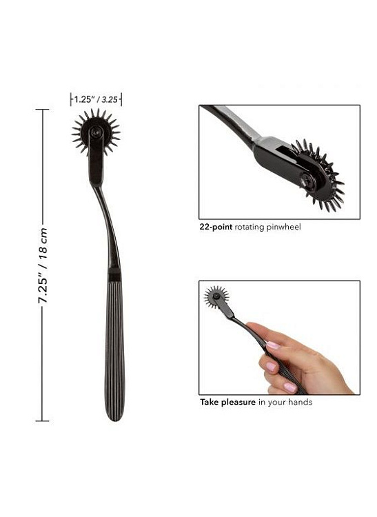 Черное колесо Вартенберга Pleasure Wheel - 18 см.