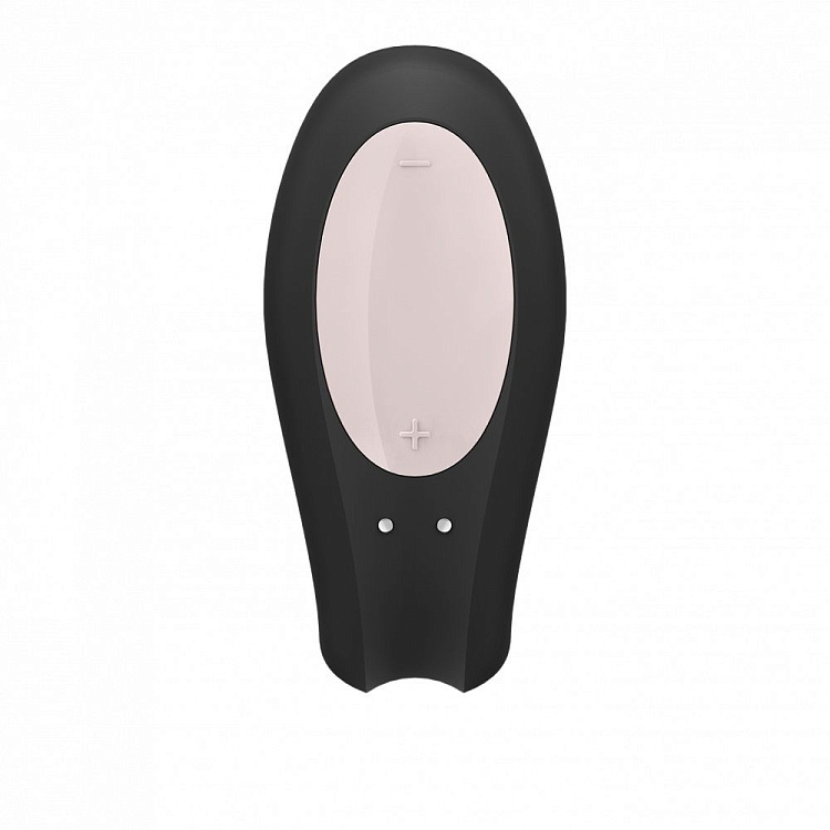 Черный вибратор для пар Double Joy с управлением через приложение